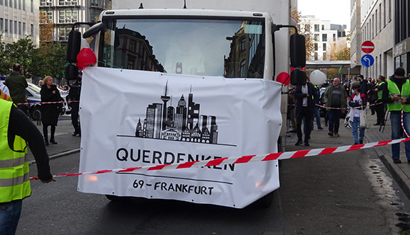 Anti-Lockdown-Demo in Frankfurt