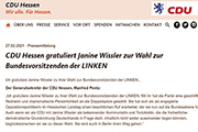 Hessens CDU und ihre bewunderte Linksextremistin