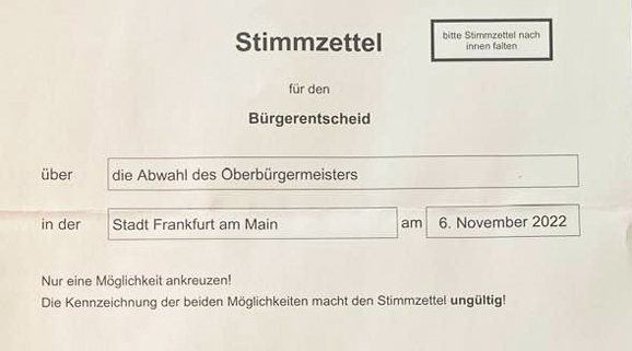 „NEIN“ zu Feldmann ist kein „JA“ zu den Parteien