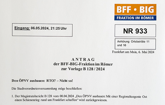 S-Bahn-Strecke RTO? – Nicht so!