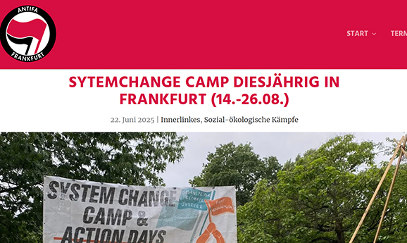 „System Change Camp“ im Grüneburgpark