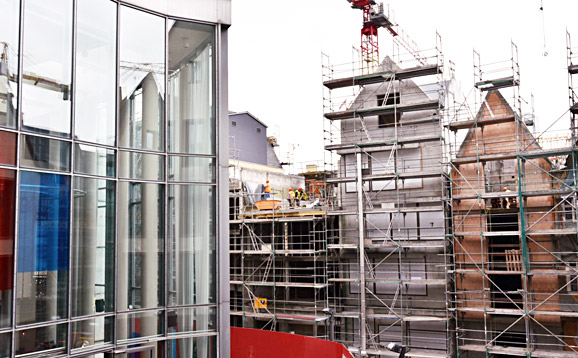 Die neue Altstadt auf dem Weg zur Fertigstellung