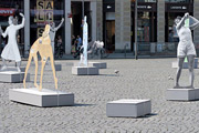 Wer hat die Skulpturen jüdischer Sportler zerstört?