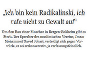 Unglaubwürdiges Interview in der FAZ i.S. Moscheebau Bergen-Enkheim