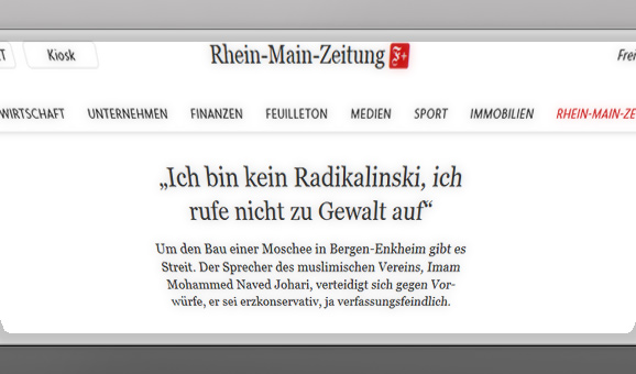 Unglaubwürdiges Interview in der FAZ i.S. Moscheebau Bergen-Enkheim
